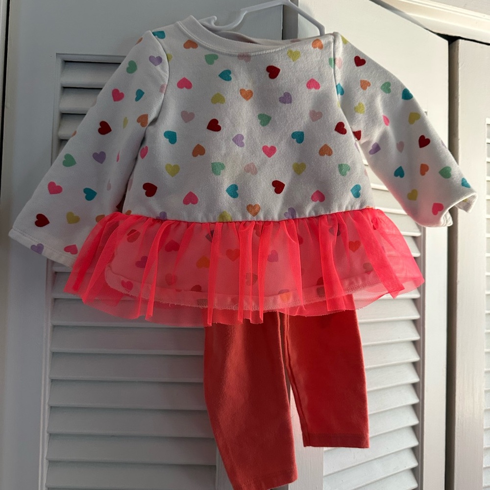 Cat & Jack Multicolor Heart Baby Outfit